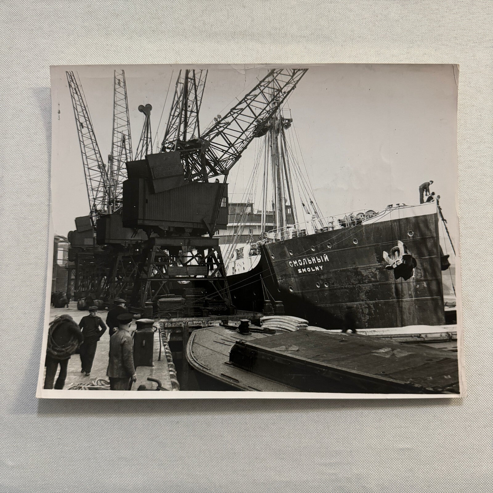 Russian Cargo Steamer Smolny Ship Boat at Mays Wharf London UK Press Photo 1933