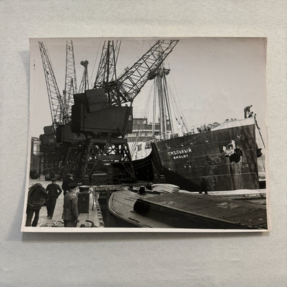 Russian Cargo Steamer Smolny Ship Boat at Mays Wharf London UK Press Photo 1933
