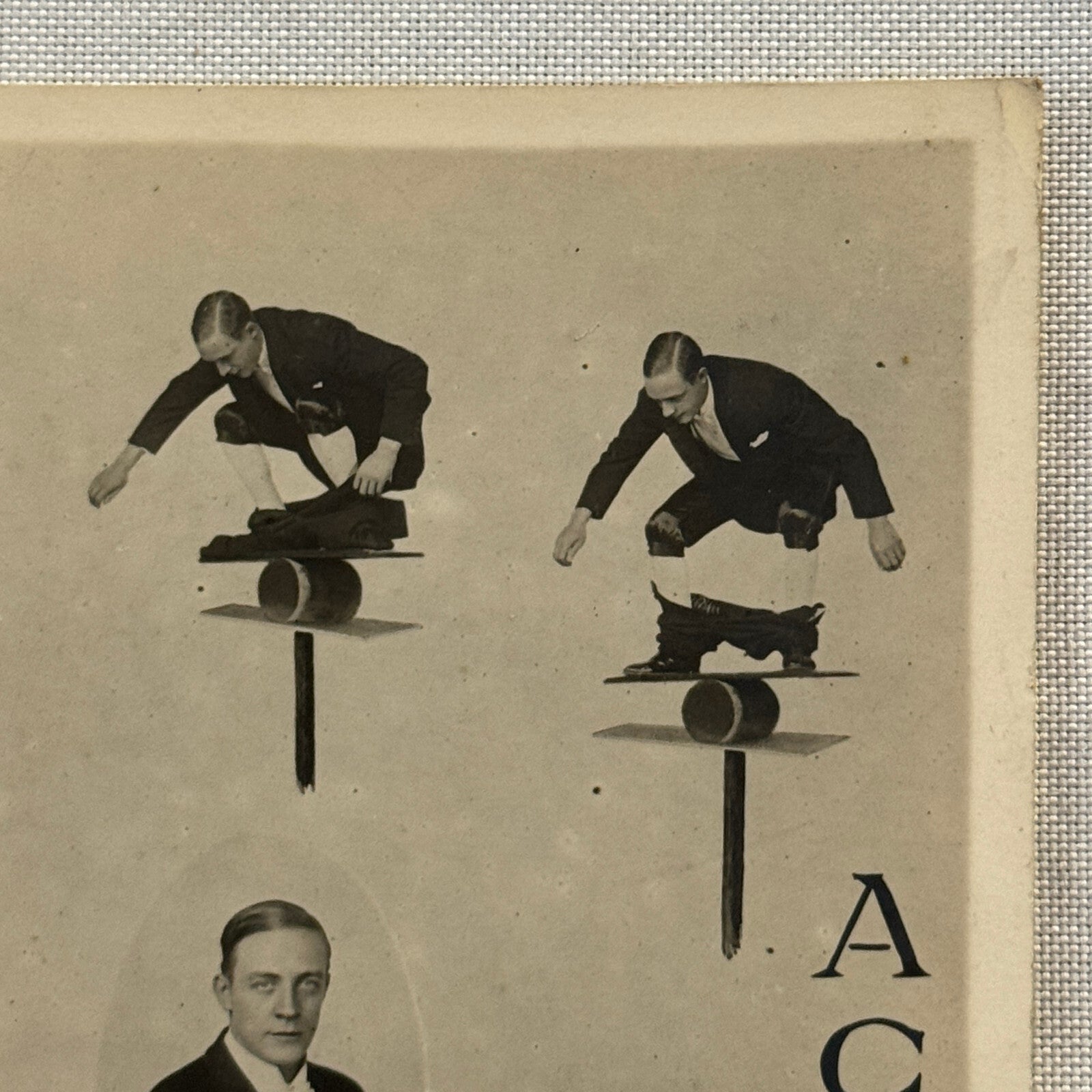 Vintage Circus Balancing Act Acrobat Postcard Post Card Burckh European