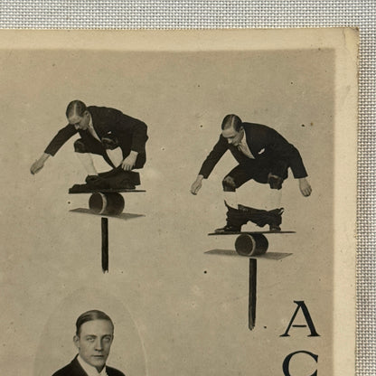 Vintage Circus Balancing Act Acrobat Postcard Post Card Burckh European