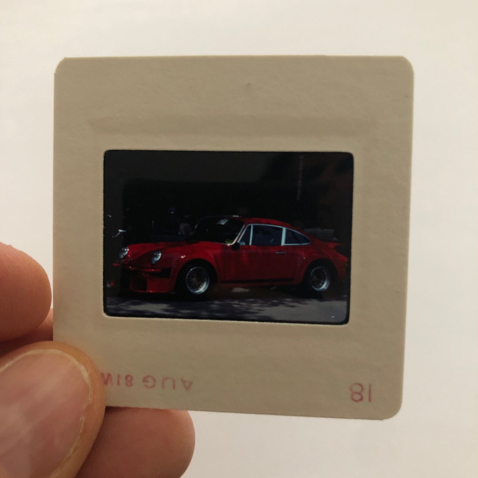 Porsche 911 Car 35mm Photo Slide Vintage 1981