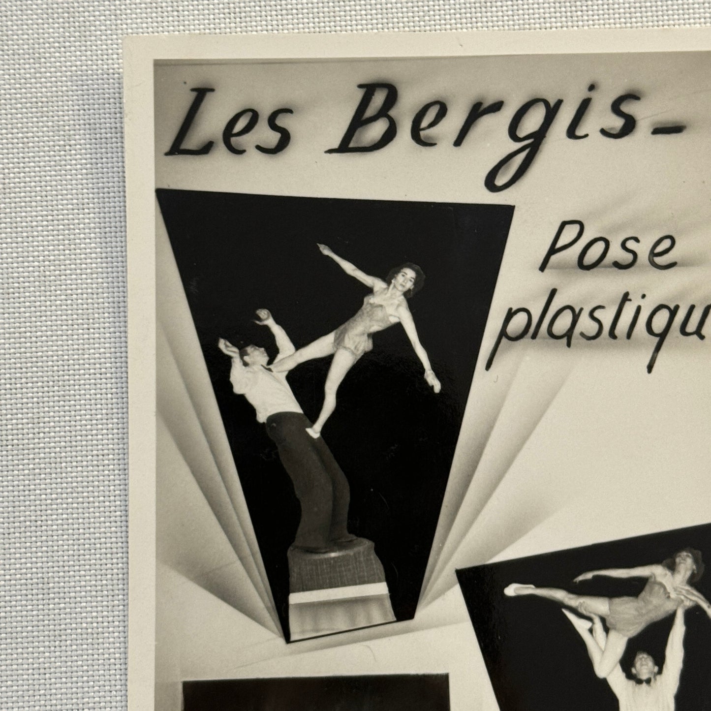 Vintage Circus Balancing Acrobat Act Photo Photograph Les Bergis French