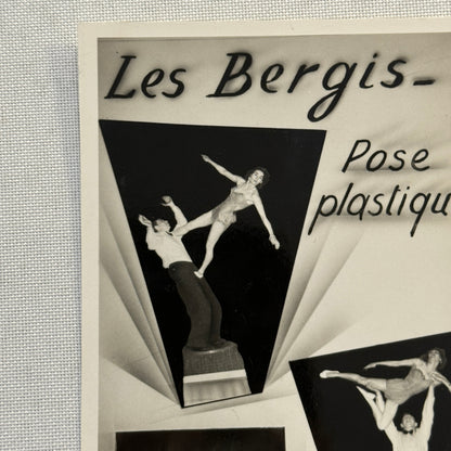 Vintage Circus Balancing Acrobat Act Photo Photograph Les Bergis French