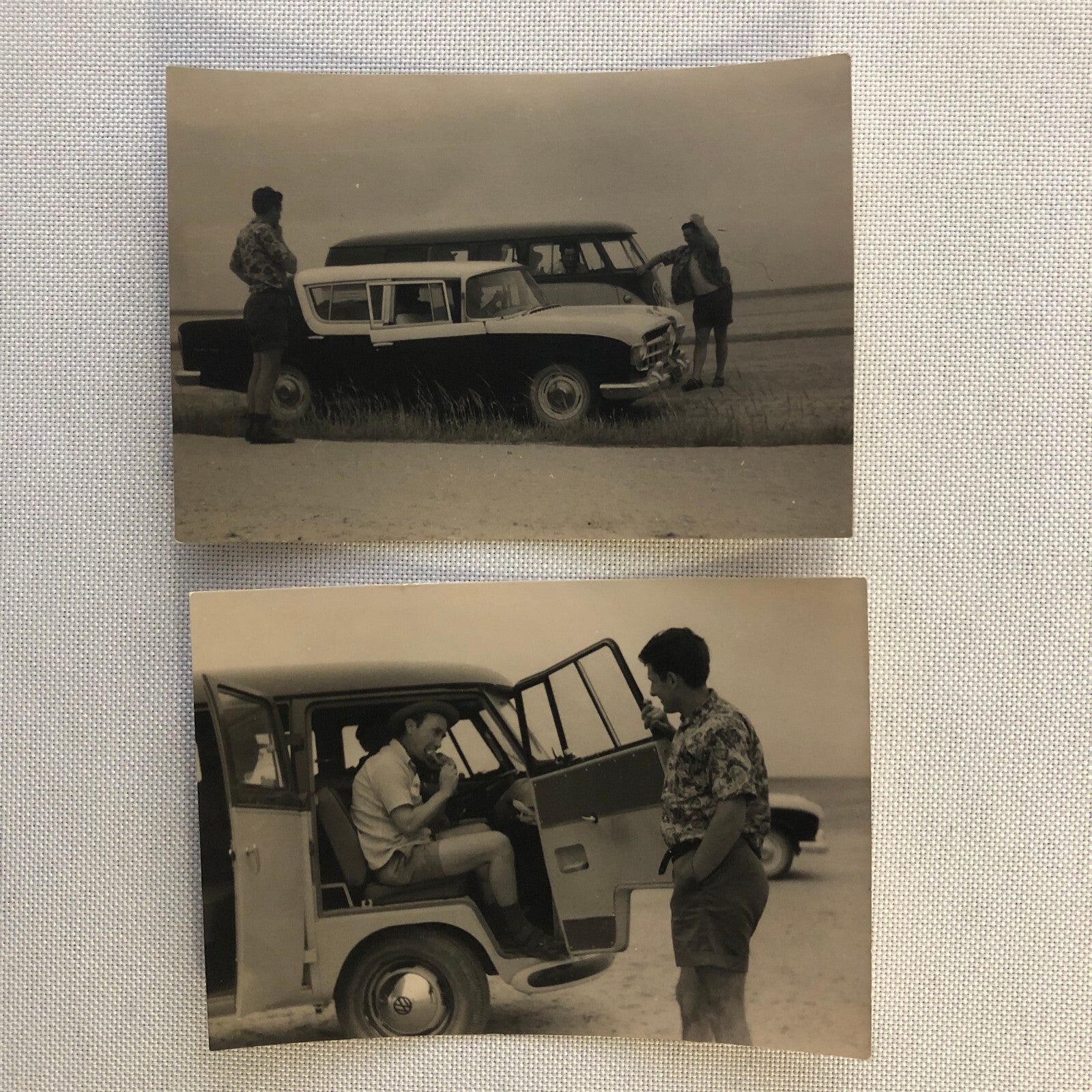 Vintage Volkswagen VW Bus and Rambler Car Photo Photograph Lot of 2 AL22SM2