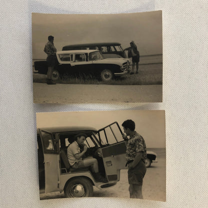 Vintage Volkswagen VW Bus and Rambler Car Photo Photograph Lot of 2 AL22SM2