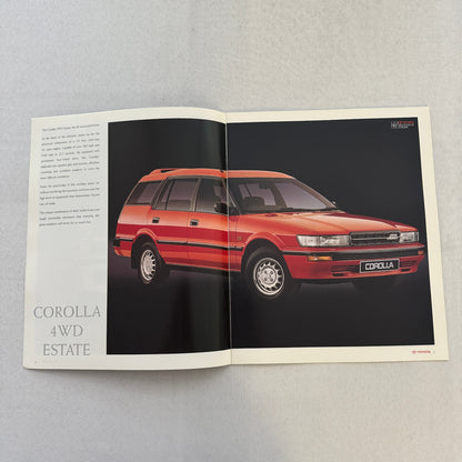 1990 Toyota Corolla 4WD Estate Previa Van Landcruiser Sales Brochure Catalog UK