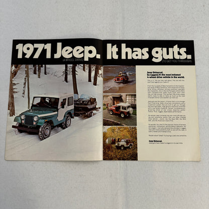 1971 Jeep Sales Brochure Catalog Universal Wagoneer Gladiator Jeepster Commando
