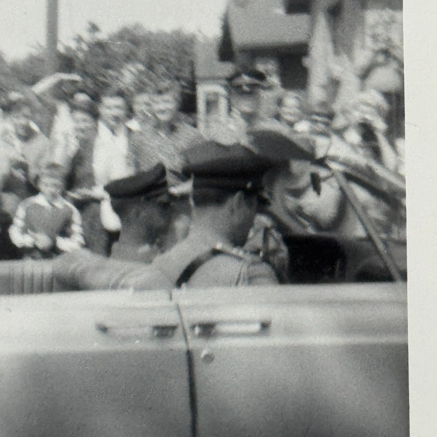 Vintage Presidential Motorcade Car Photo Lady Bird Johnson Lyndon Baines Johnson