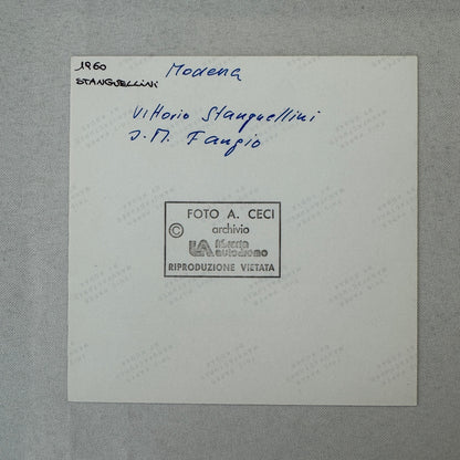 Juan Manuel Fangio Vittorio Stanguellini 1960 Car Racing Photo Modern Print