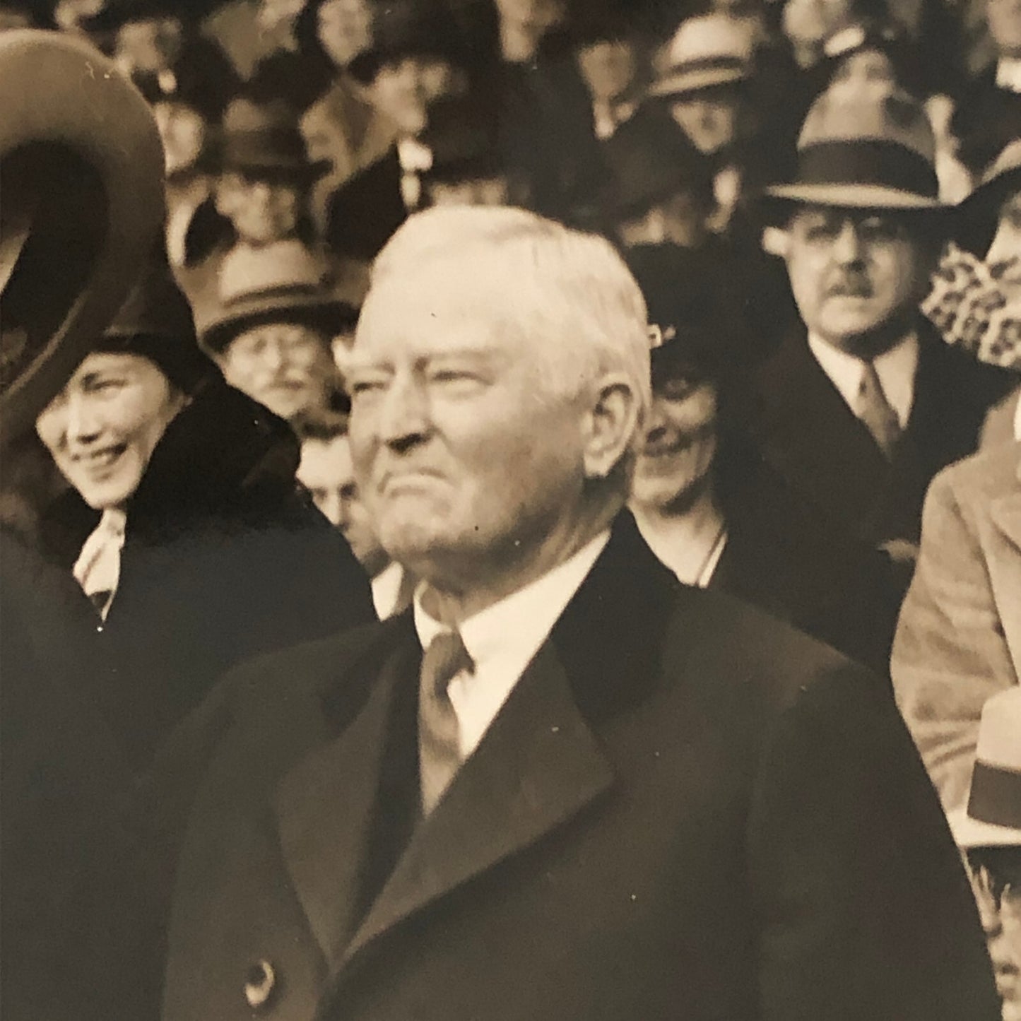 Press Photo Photograph John N Garner Vice President at Baseball Game Roosevelt