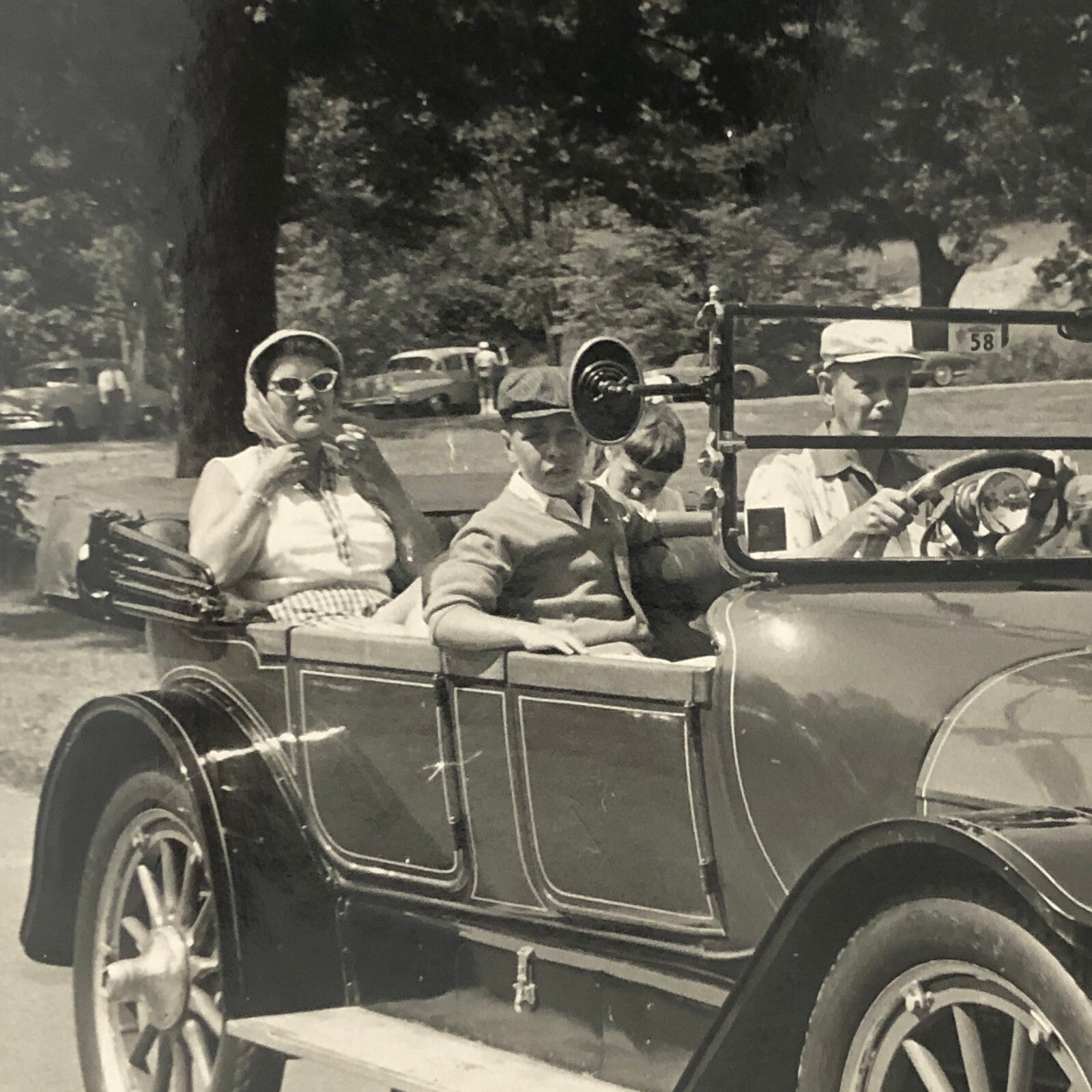 Vintage 1915 Oldsmobile 42 Automobile at 1958 Car Show Photo Photograph Print 