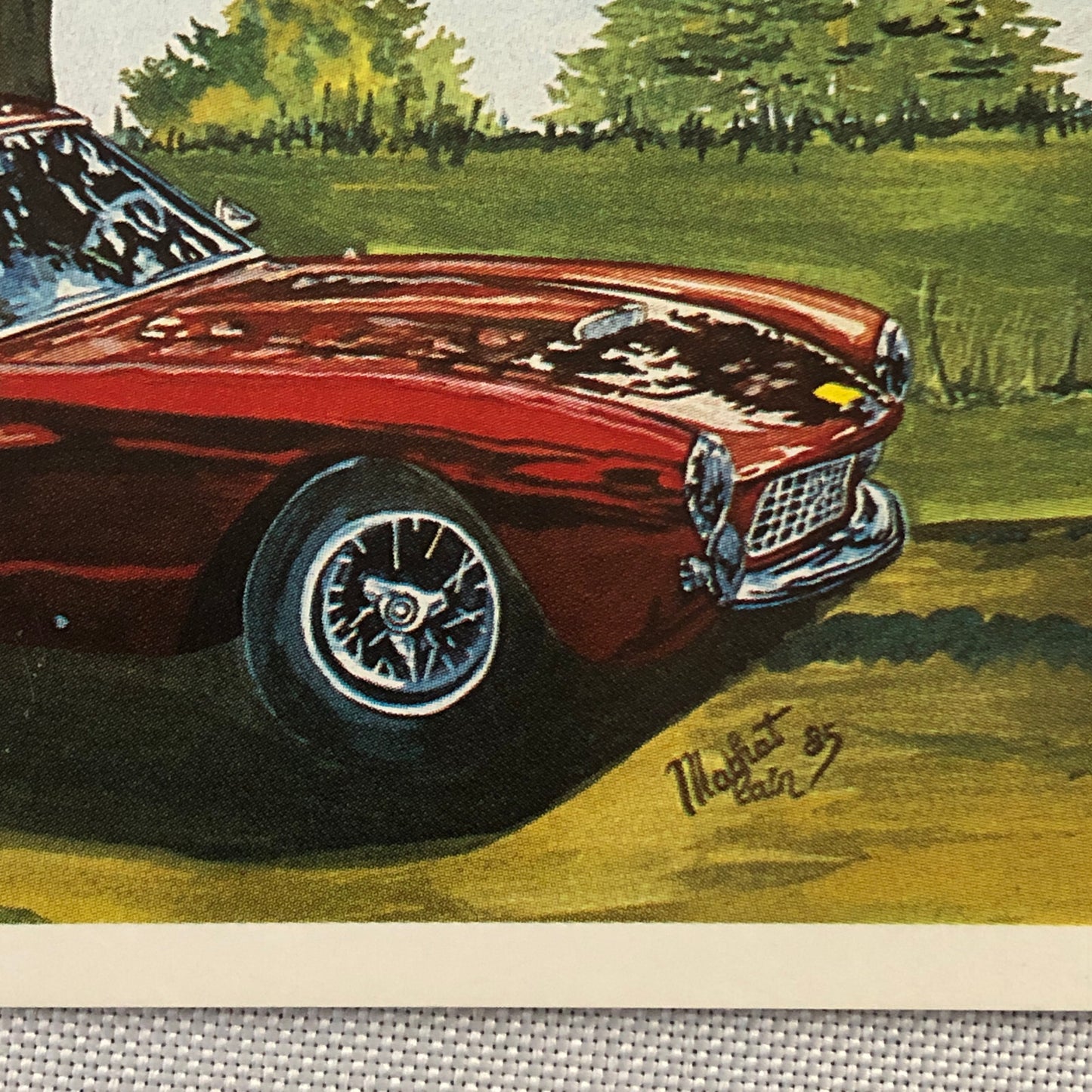 Ferrari 250 Lusso Illustration Art Postcard Post Card Alain Mathat