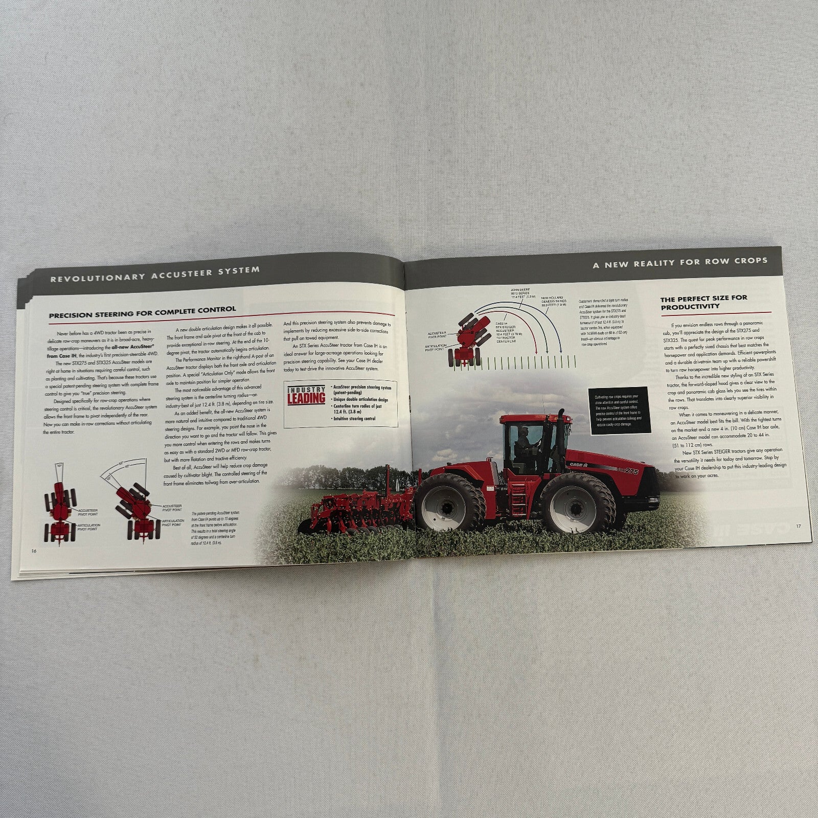 Case STX Series Steiger Tractor Sales Brochure Catalog Advertising 275 to 440 HP