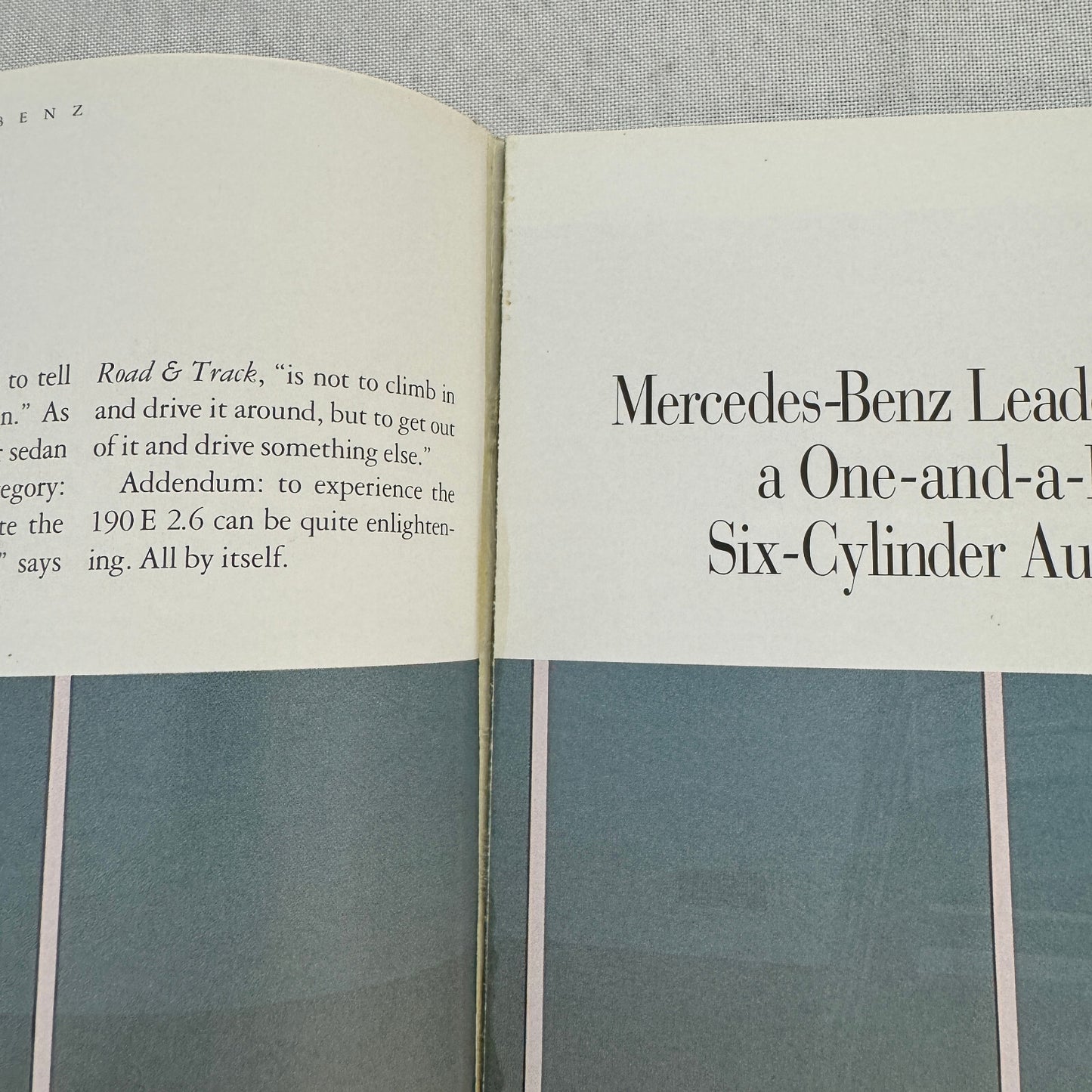 1990 Mercedes Benz 190 Class Car Sales Brochure Catalog Advertising Vintage