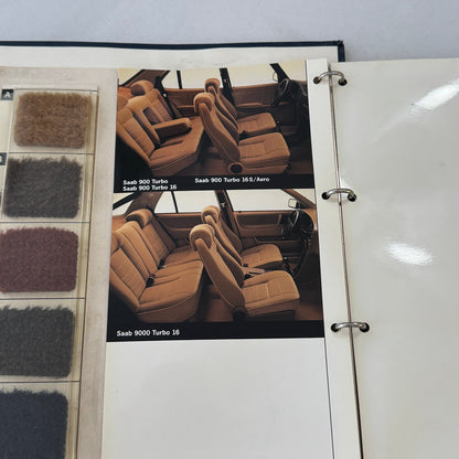 1988 Saab 900 and 9000 Colour & Upholstery Showroom Album Saab 900 Turbo GERMAN