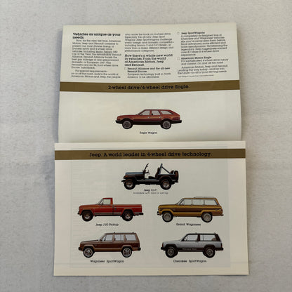 American Motors Jeep and Renault Sales Brochure Catalog Eagle CJ-7 Wagoneer +