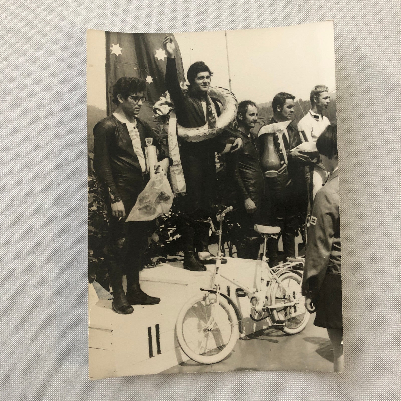 Vintage Motorcycle Racing Photo photograph Germany Race Winner