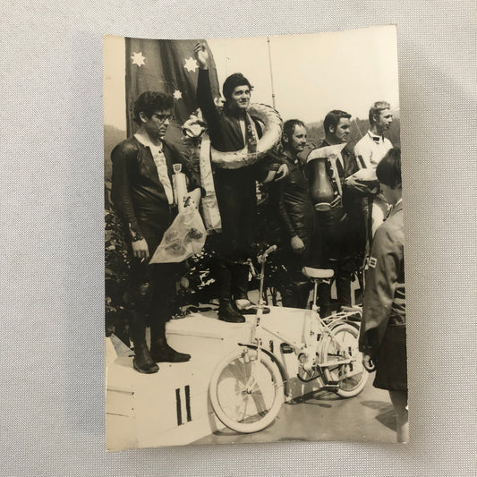 Vintage Motorcycle Racing Photo photograph Germany Race Winner
