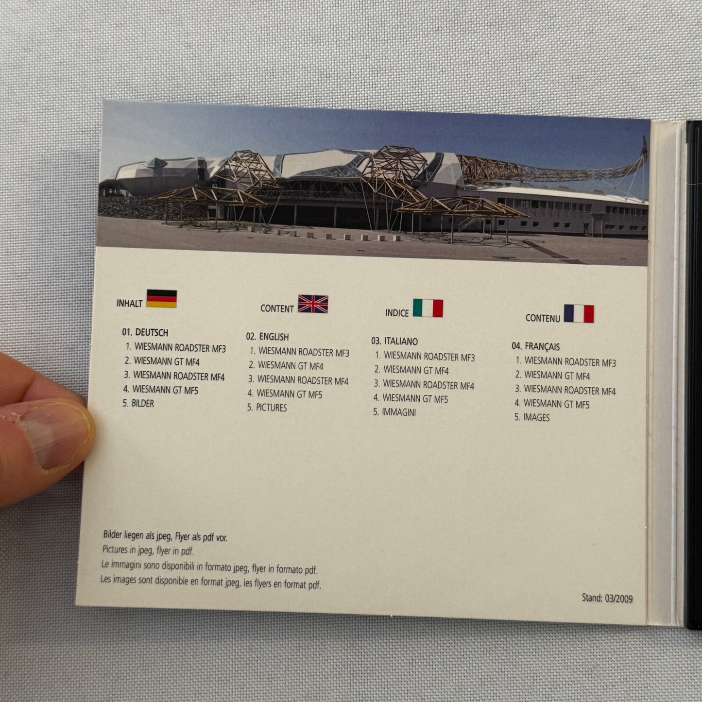 Wiesmann Sports Car Press Kit Photo CD Lot 2x