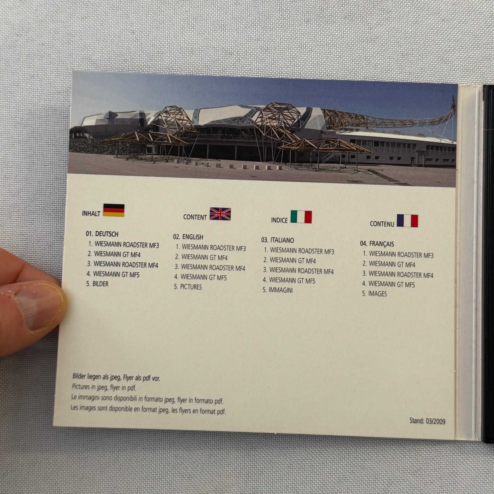 Wiesmann Sports Car Press Kit Photo CD Lot 2x