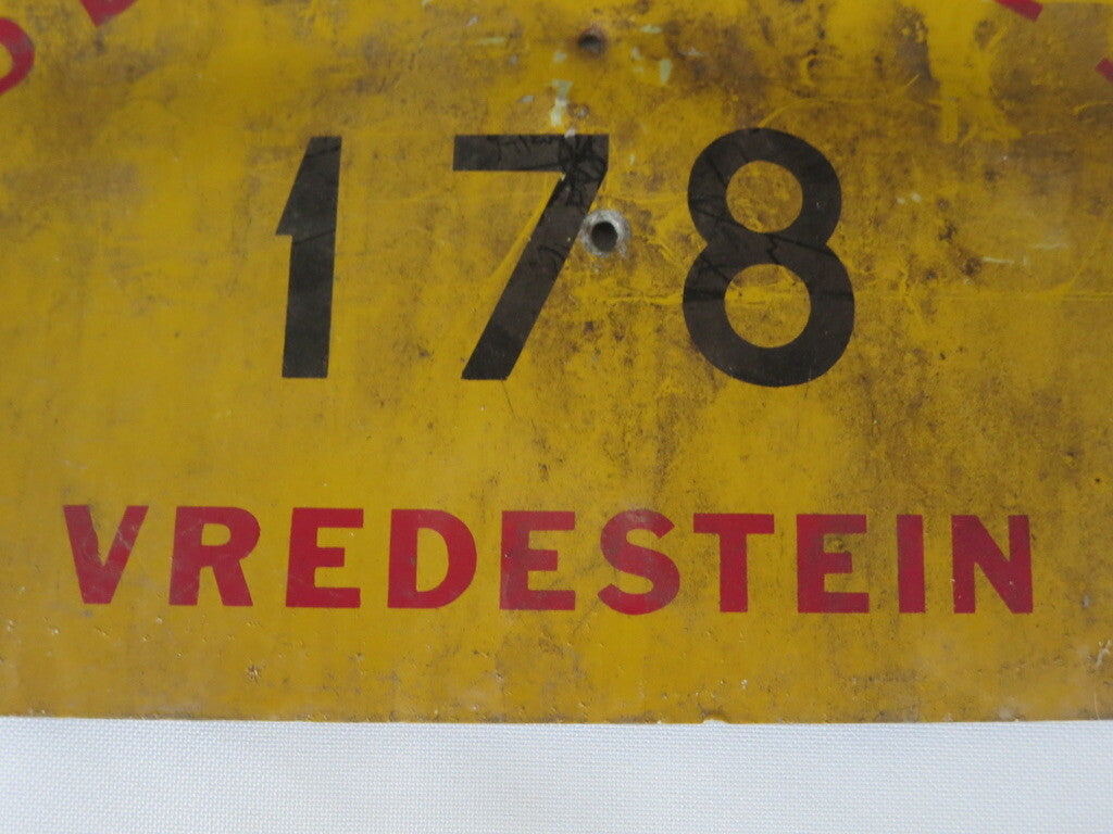 1964 Rond de Zuiderzee Rally Rallye Participant Plate #178 - Vredestein 