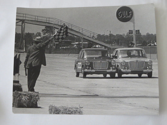 Vintage 1963 Morris Mini Minor Racing Photo Photograph Denise McLuggage Ireland 