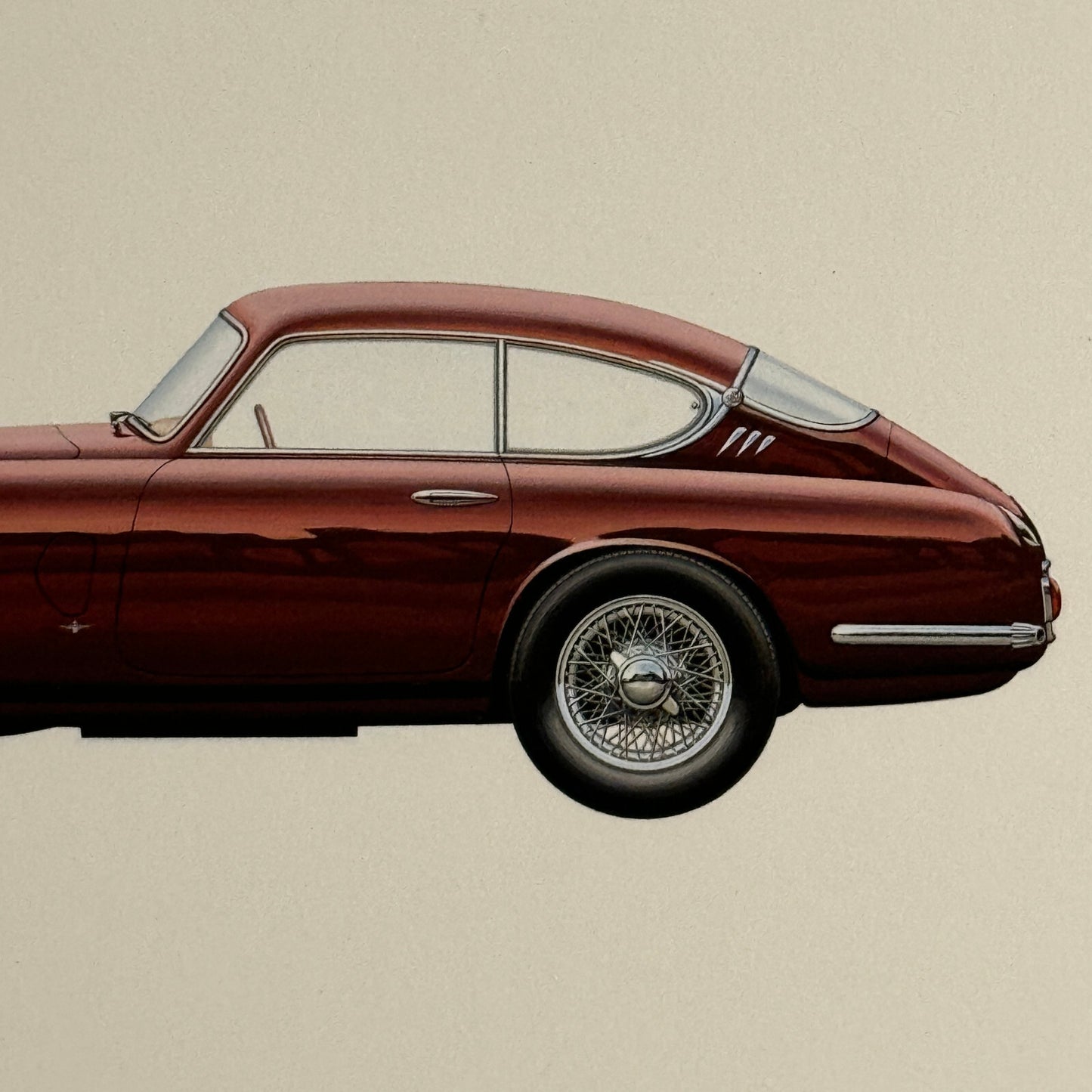 Pegaso Z-102 Coupe Touring Superleggera Car Illustration Art Drawing Hand Drawn