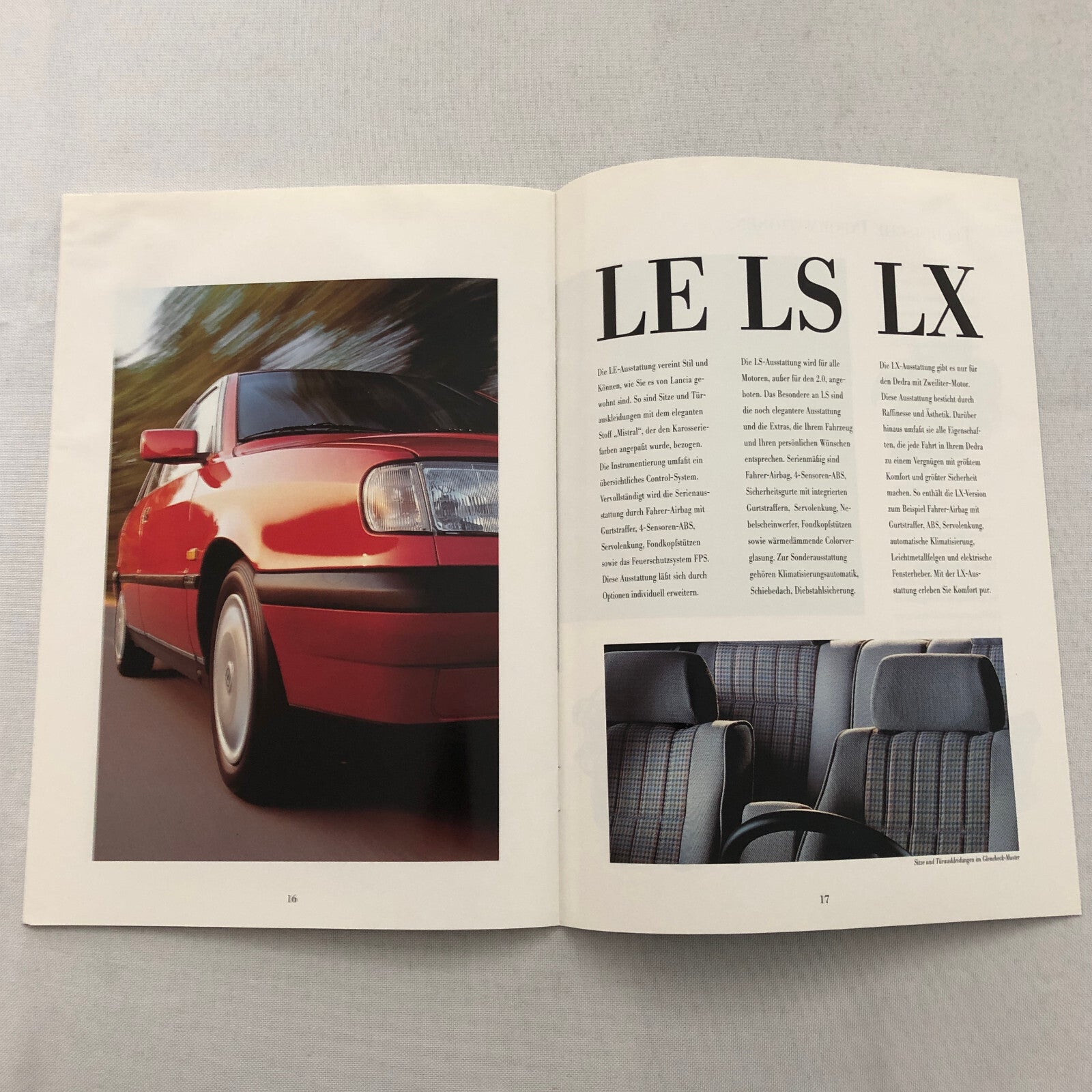 Lancia Dedra Car Sales Brochure Catalog Dedra German Text