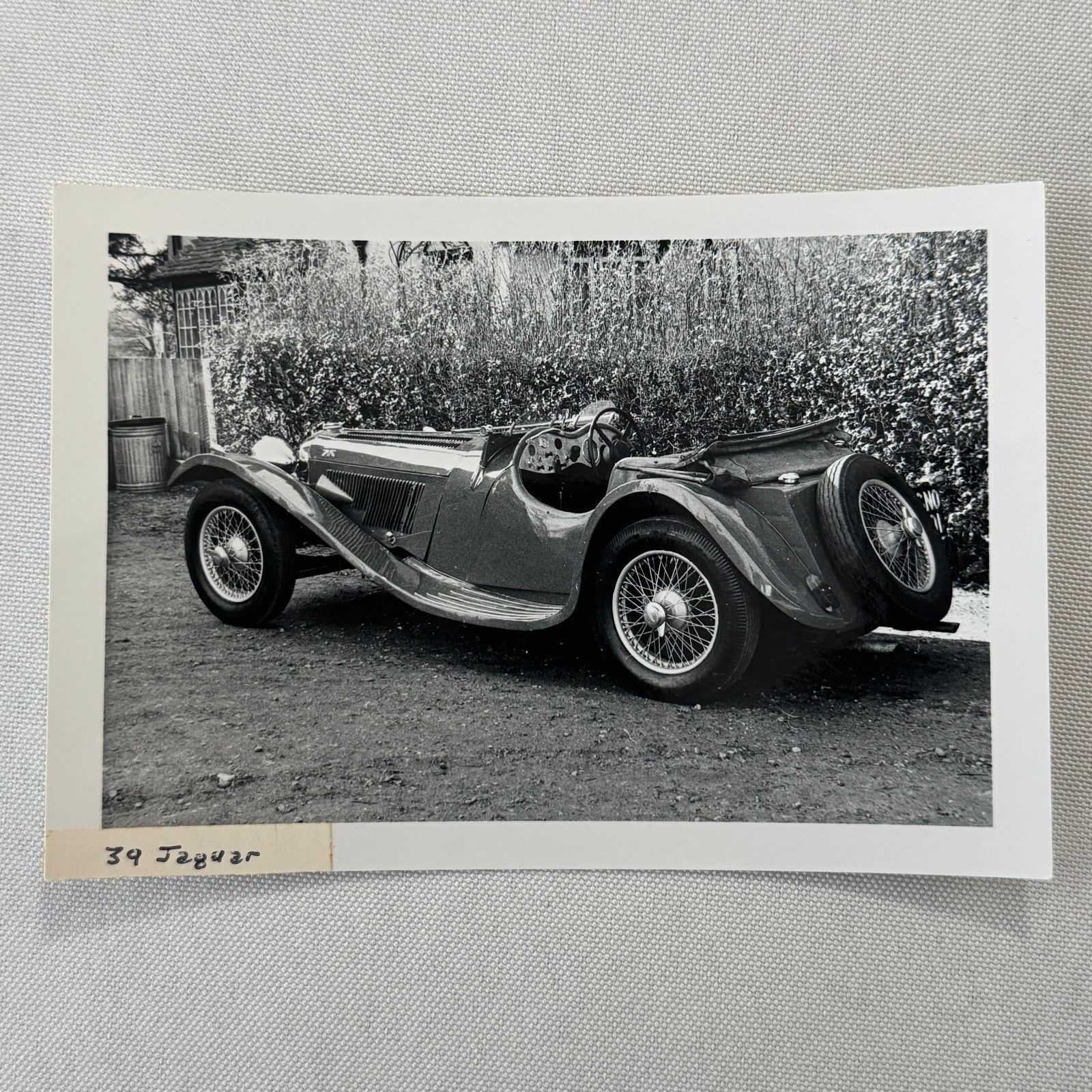 1939 Jaguar SS100 Car Photo Automobile Photograph Vintage Jaguar SS 100
