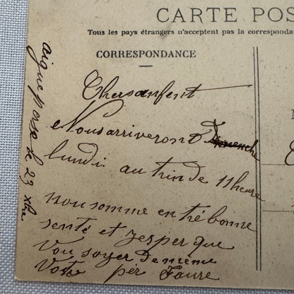 1905 Gordon Bennet Cup Circuit D'Auvergne Postcard Post Card Vintage Posted