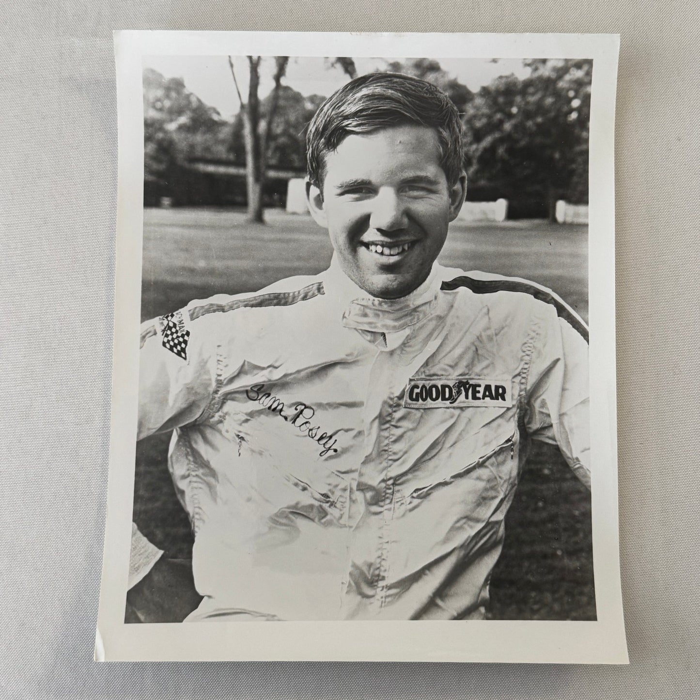 Vintage Racing Photo Photograph Driver Sam Posey