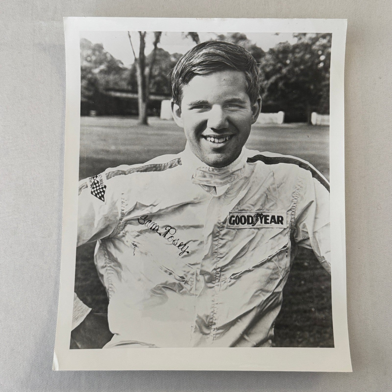 Vintage Racing Photo Photograph Driver Sam Posey