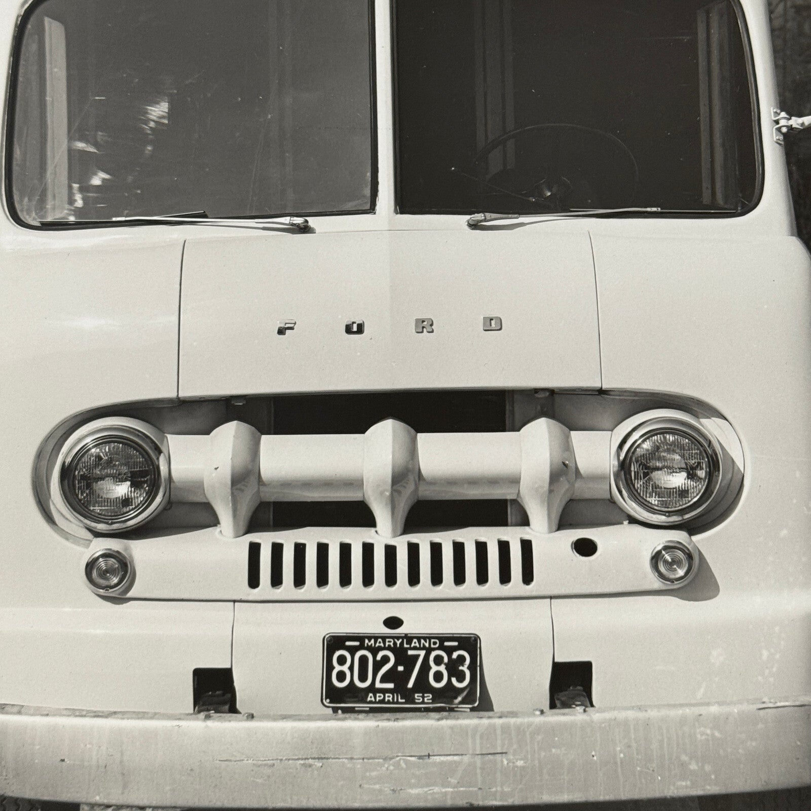 Vintage Ford Delivery Van Photo Photograph Maryland Plate Baltimore