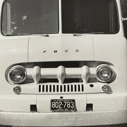 Vintage Ford Delivery Van Photo Photograph Maryland Plate Baltimore
