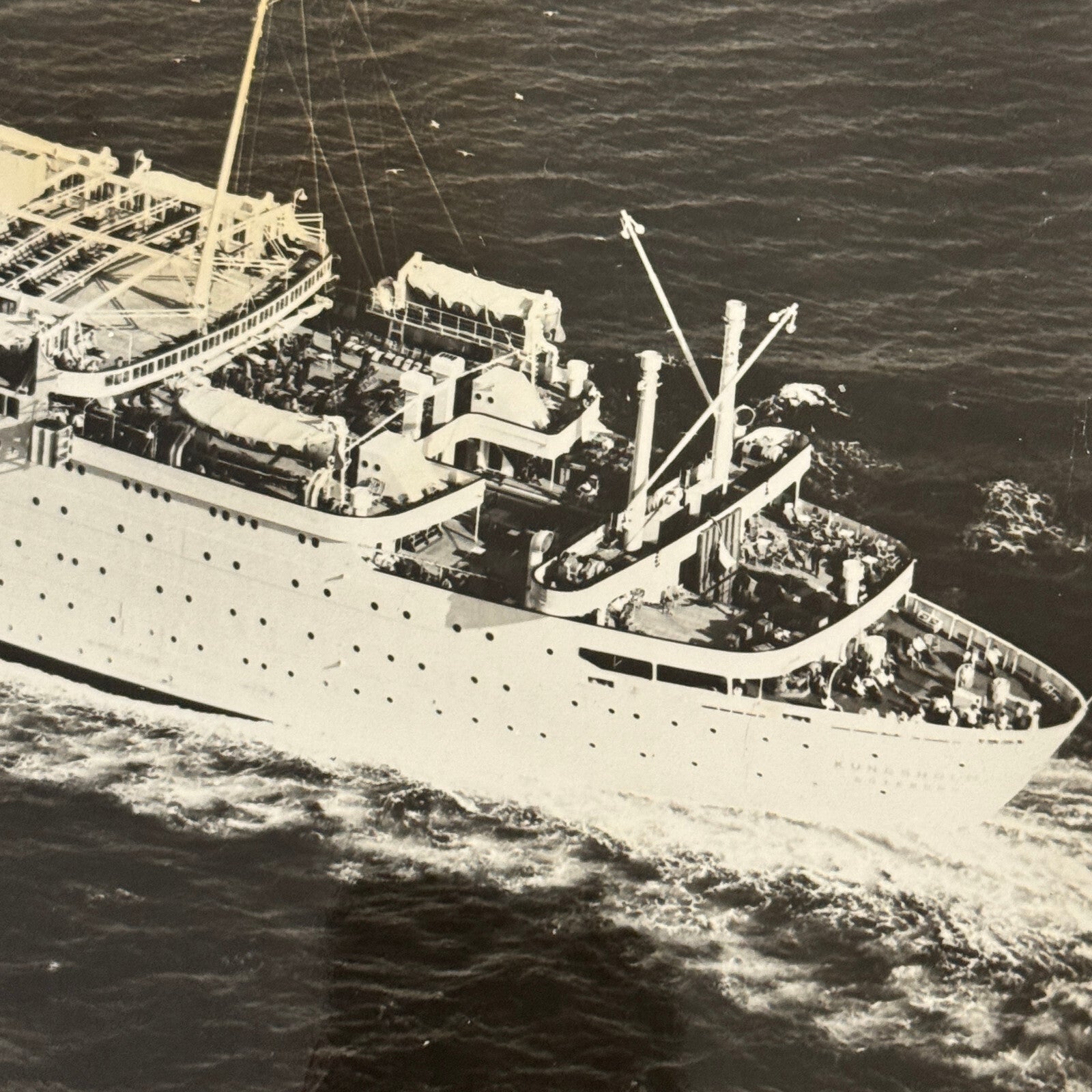 Vintage Ship Boat Photo Photograph Swedish Line MS Kungsholm 1961
