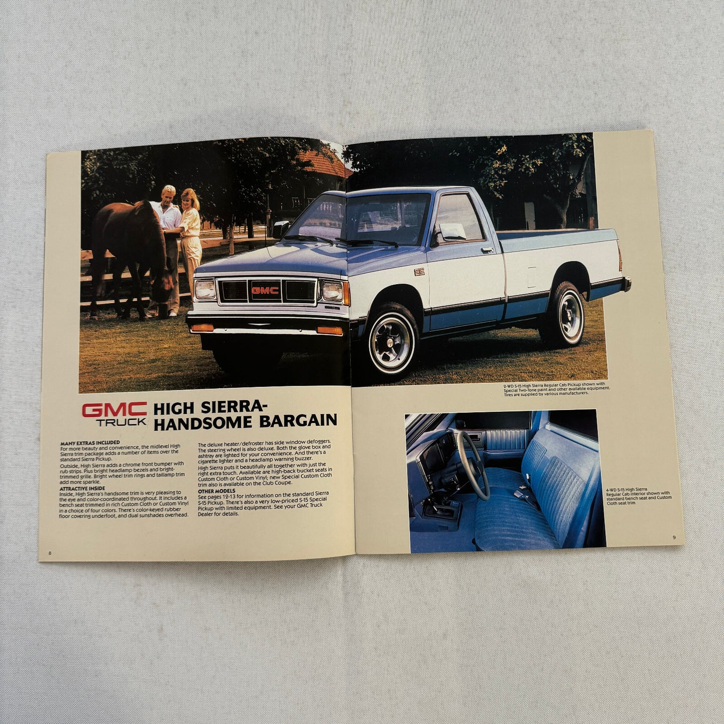 1988 GMC S-15 S15 Pickup Truck Sales Brochure Catalog Advertising Canadian