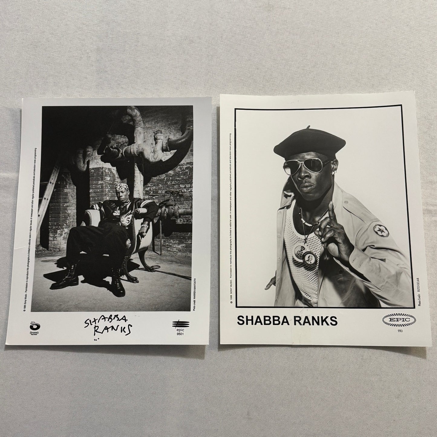 Shabba Ranks Music Publicity Press Photo Photograph Dancehall 1995 1999 Lot 2x