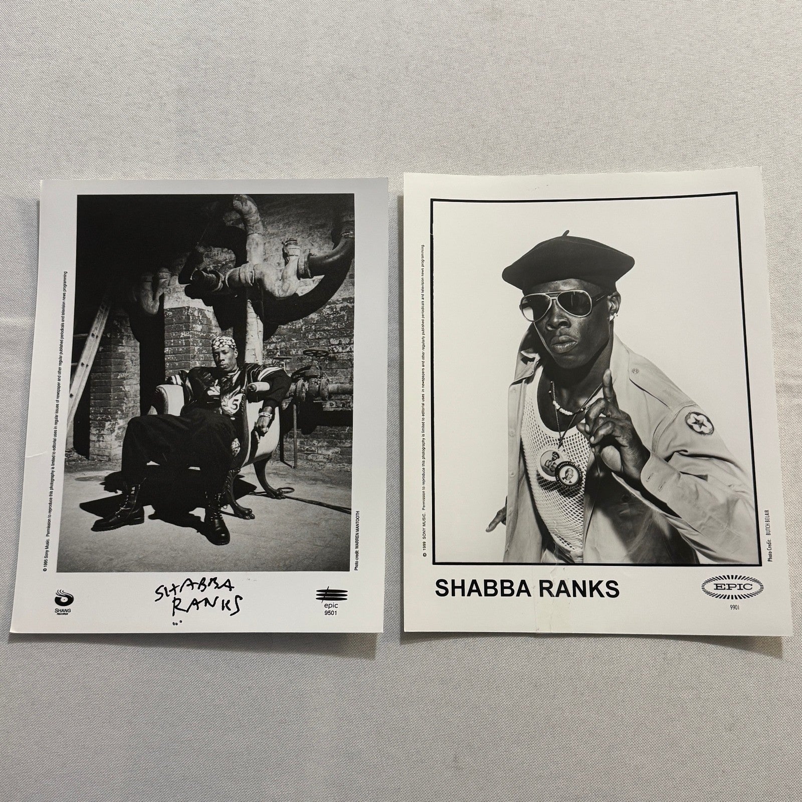 Shabba Ranks Music Publicity Press Photo Photograph Dancehall 1995 1999 Lot 2x