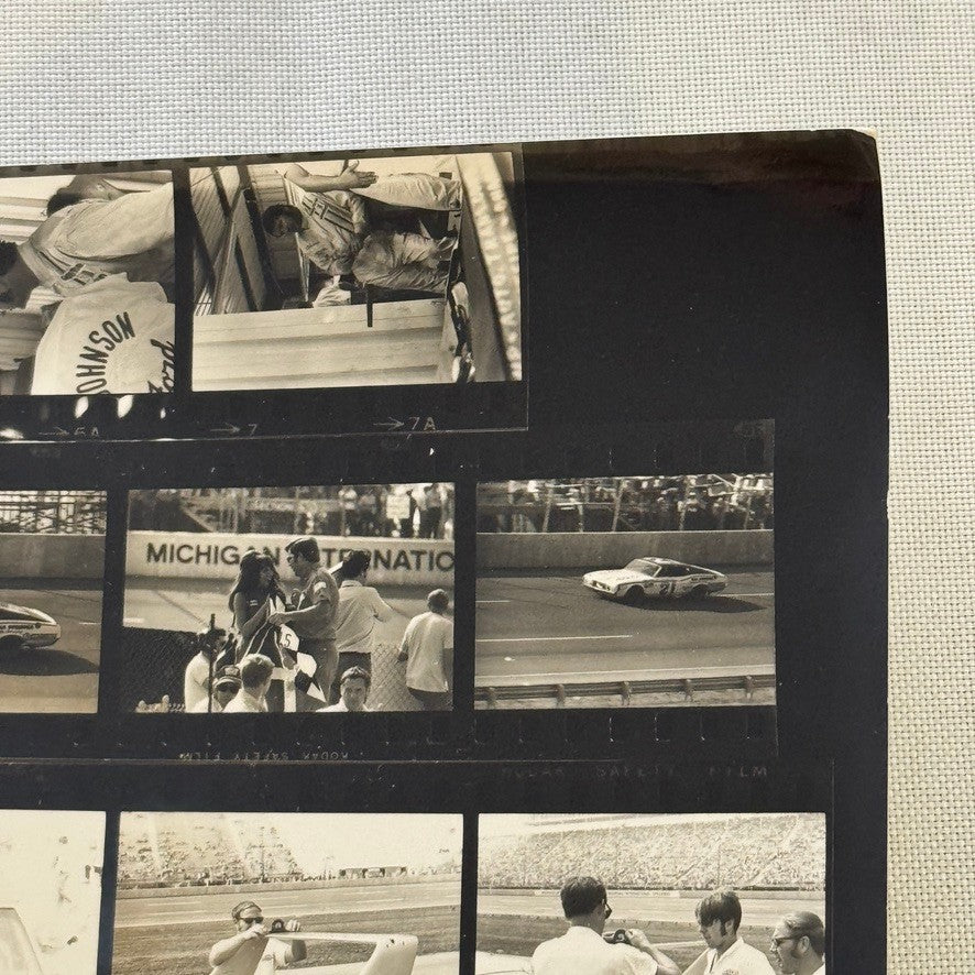 Vintage NASCAR Racing Photo Contact Sheet Motorsport Charger Daytona
