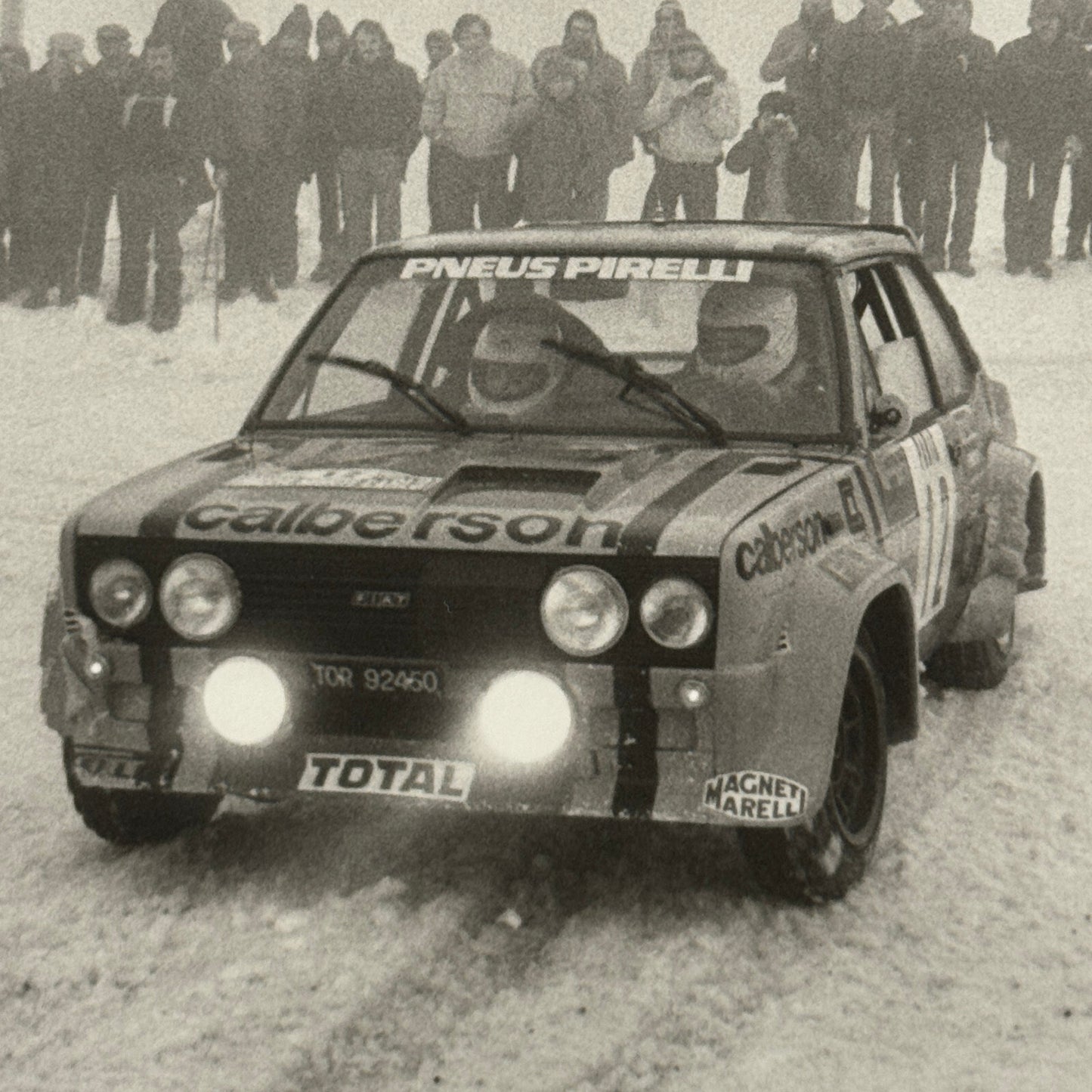 1980 Rallye Monte Carlo Press Photo Photograph DPPI Fiat 131 Abarth Car