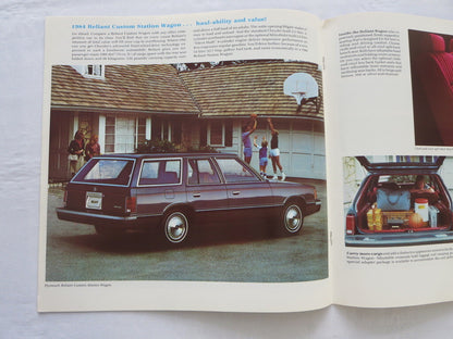 1984 Plymouth Reliant Sales Brochure Catalog Coupe Sedan Wagon 