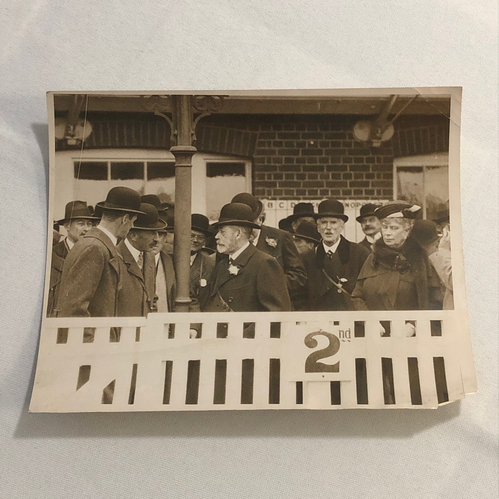 Press Photo Photograph King George Queen Mary at Horse Race Limelight 1933