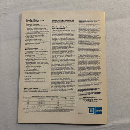 1980 Buick Regal and Century Car Sales Brochure Catalog Advertising
