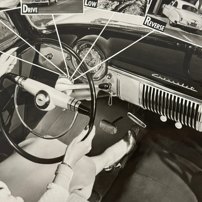 1950 Chevrolet Powerglide Driving Control Factory Press Photo Photograph Vintage