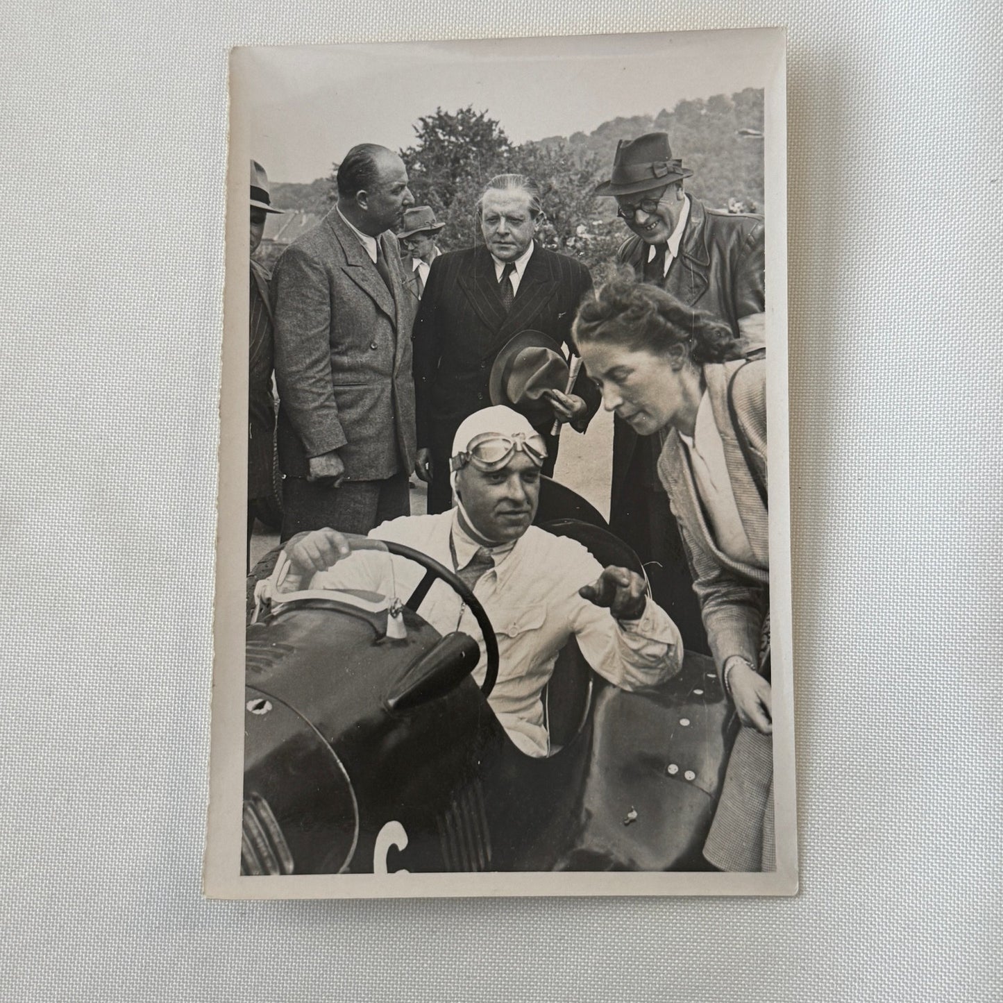 Vintage Racing Driver Photo Photograph Unidentified