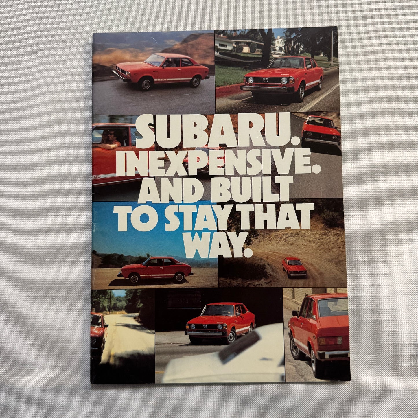 Vintage Subaru Car Sales Brochure Catalog Brat DL GF Coupe Sedan Station Wagon