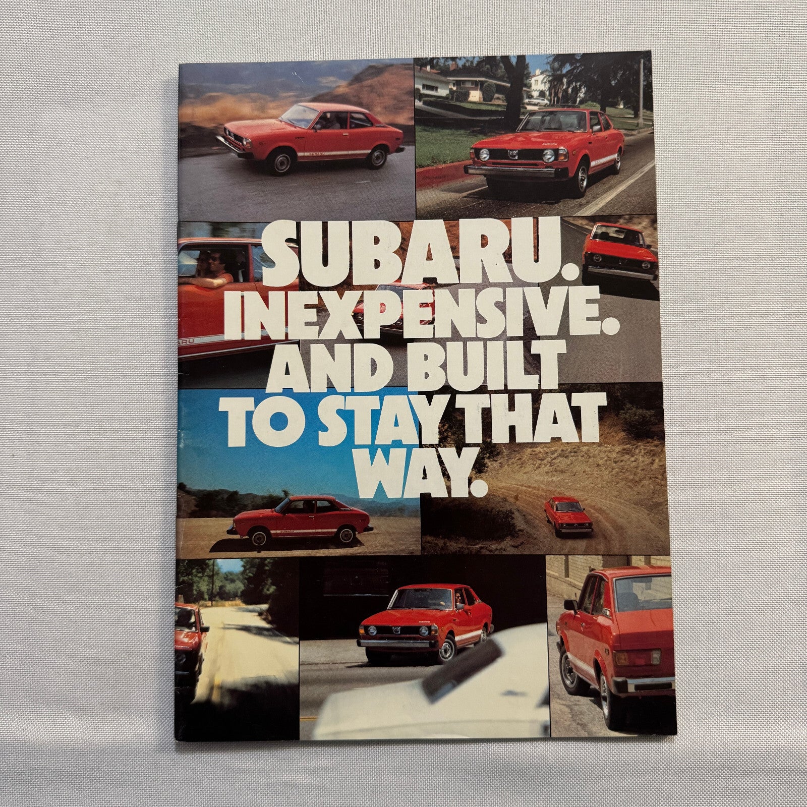 Vintage Subaru Car Sales Brochure Catalog Brat DL GF Coupe Sedan Station Wagon