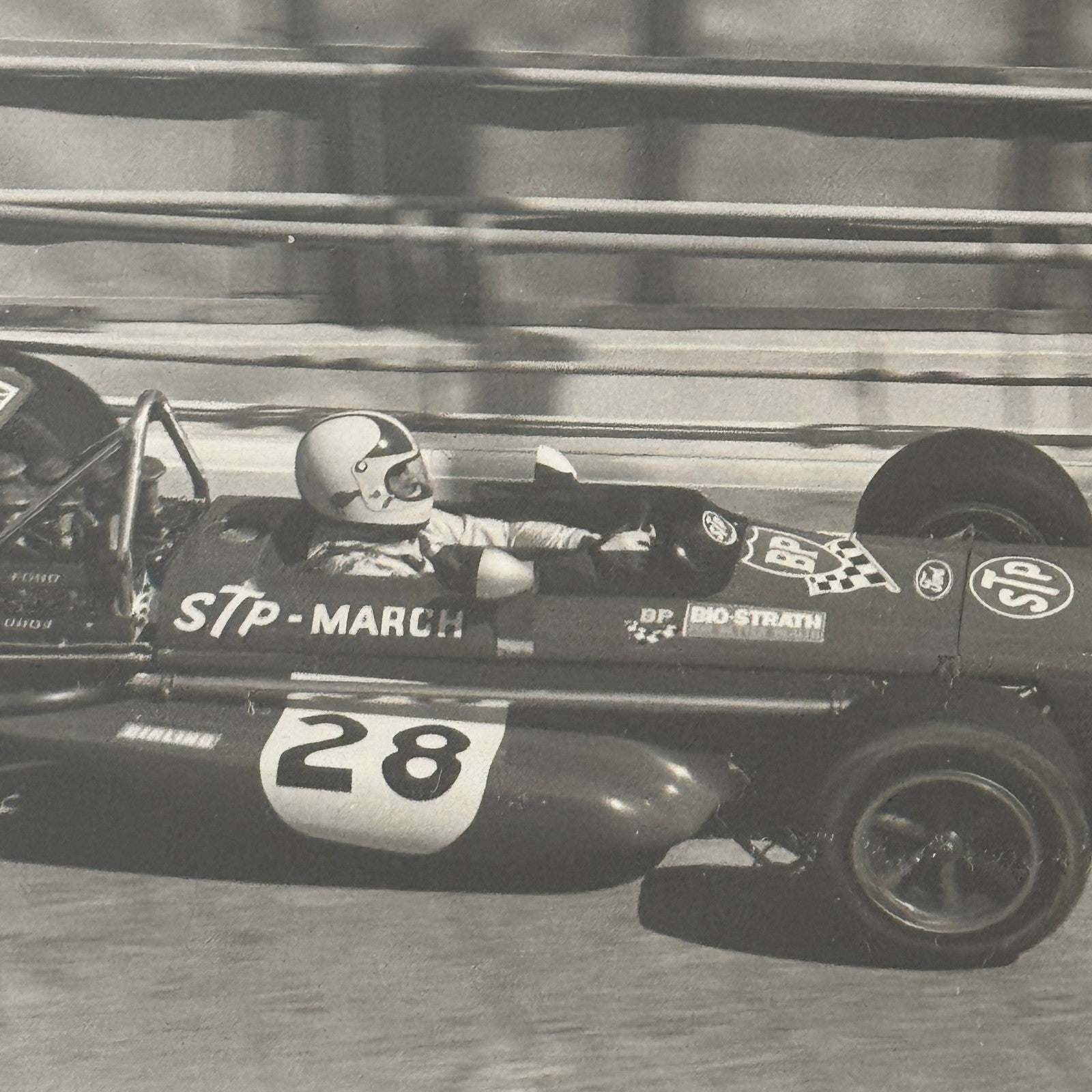 Vintage Racing Photo March STP Car Photograph Print 1970