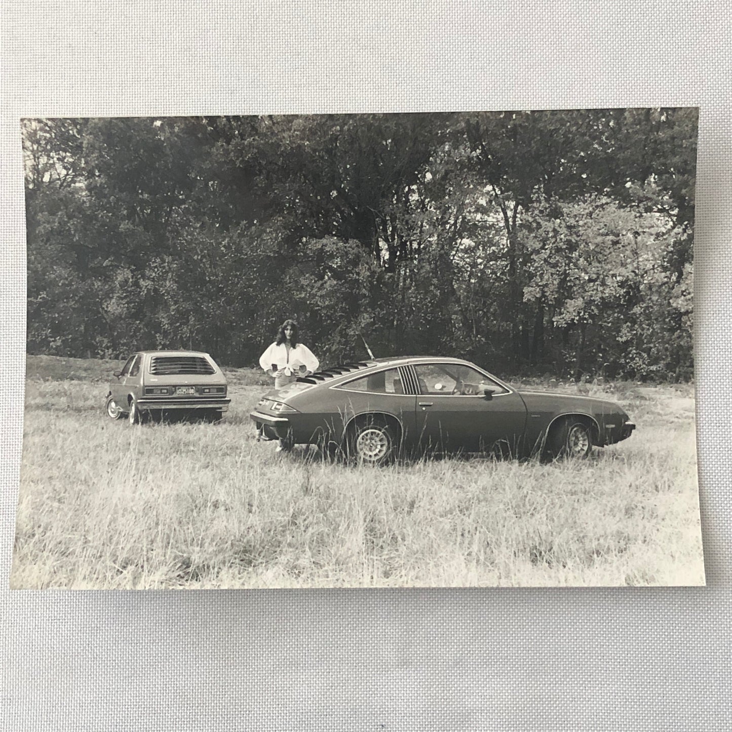 Vintage Car with Model Photo Photograph Lot of 4x Chevrolet Monza +