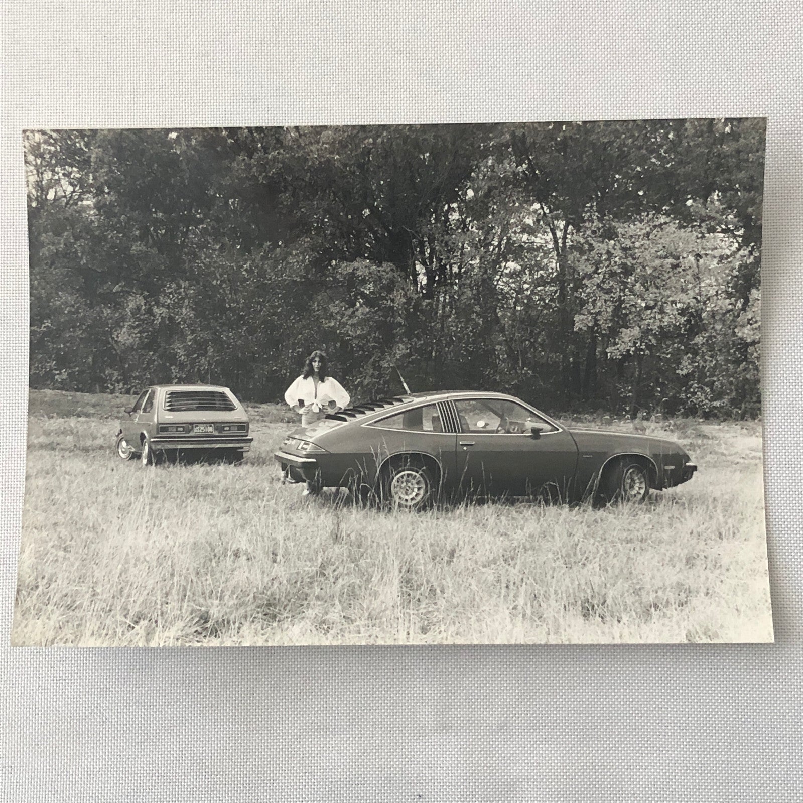 Vintage Car with Model Photo Photograph Lot of 4x Chevrolet Monza +